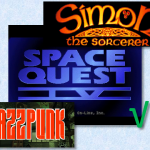 Jazzpunk is super fun and non serious. Simon the Sorcerer is a beautiful [though crass] point and click adventure I'm ready to re-experience. But not when I'm feeling this apathetic. Even the awful arcade sequences in Space Quest 4 were better than trying to steer my way around these two games.