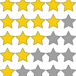 a collection of "star awards" for a job well done. star awards in the image begin at 5 [the "best"] and range all the way down to 1 [the "worst."]
